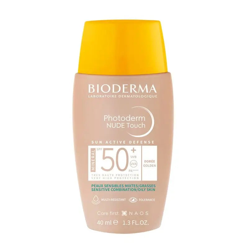 BIODERMA Photoderm Nude Touch SPF 50+ Tom de Ouro 40 ml