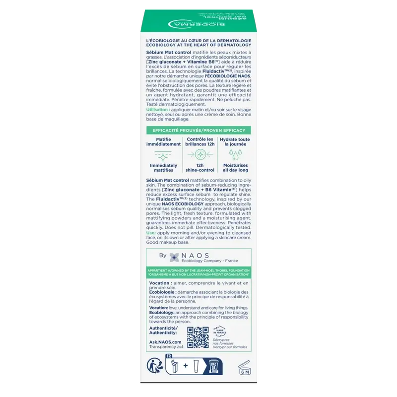 BIODERMA Sebium Mat Control Hidrata e Matifica, 30 ml