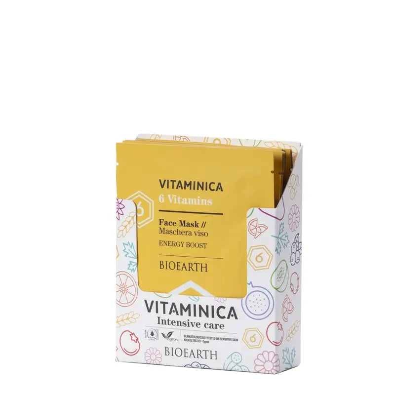 Máscara facial Bioearth 6 Vitamins Energy Boost, 15 ml