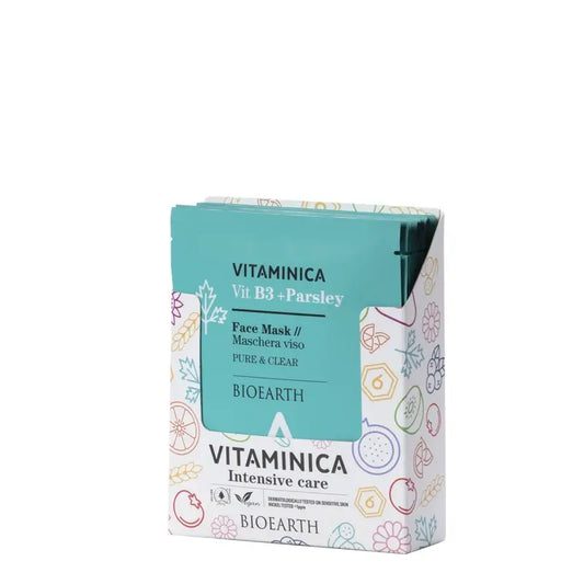 Bioearth Vitamina B3 e Salsa Máscara Facial Pura e Transparente, 15 ml