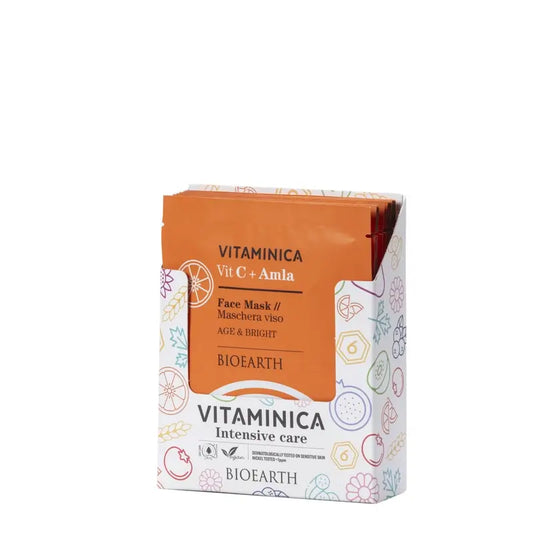 Máscara Facial Bioearth Vitamin C & Amla Age And Bright, 15 ml