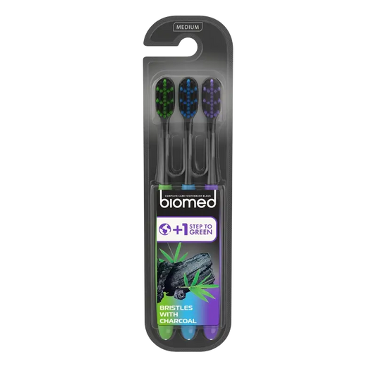Biomed Toothbrush Preto , 3 peças
