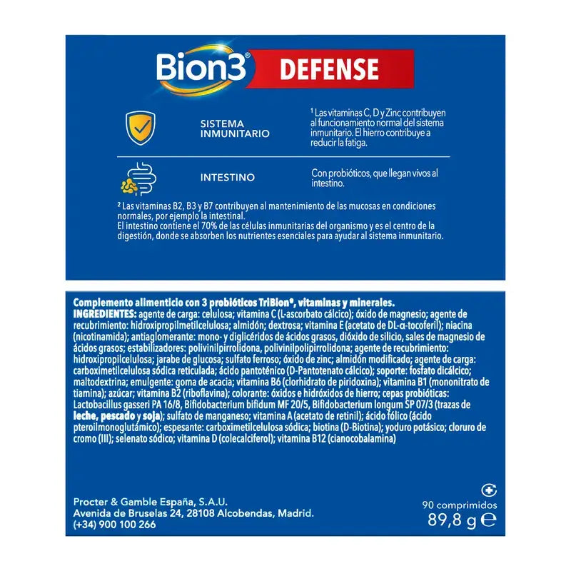 Bion3 Defense Multivitamin, 90 comprimidos