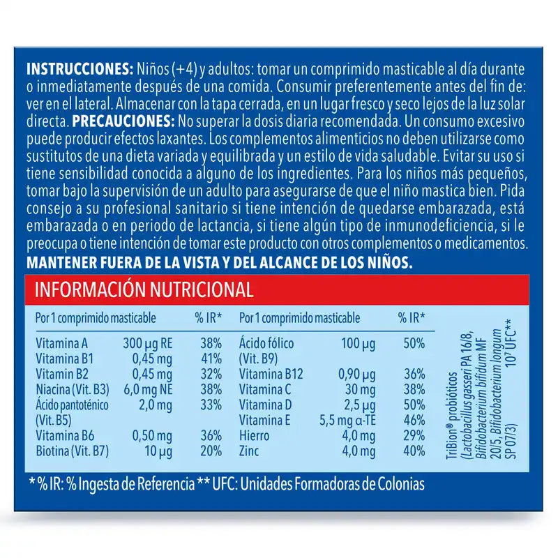 Bion3 Defense Junior Multivitamin Chews, 30 comprimidos