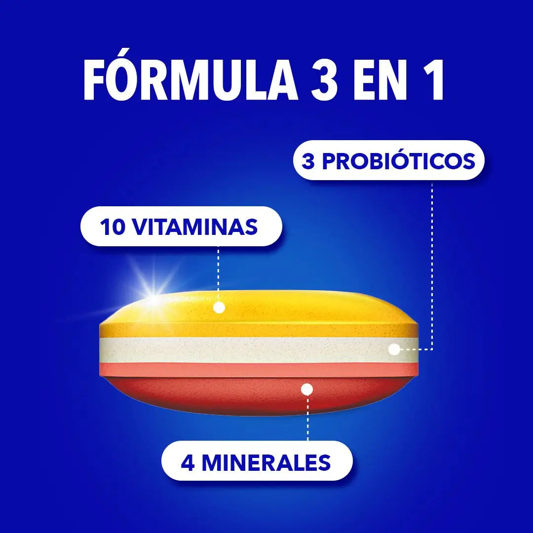 Bion3 Energy Multivitamin Tablets com Probióticos, Vitamina B12, C e Magnésio