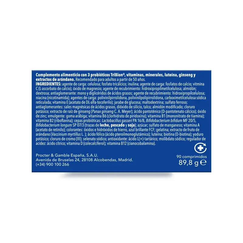 Bion3 Energy 50+ Multivitaminas, 90 comprimidos