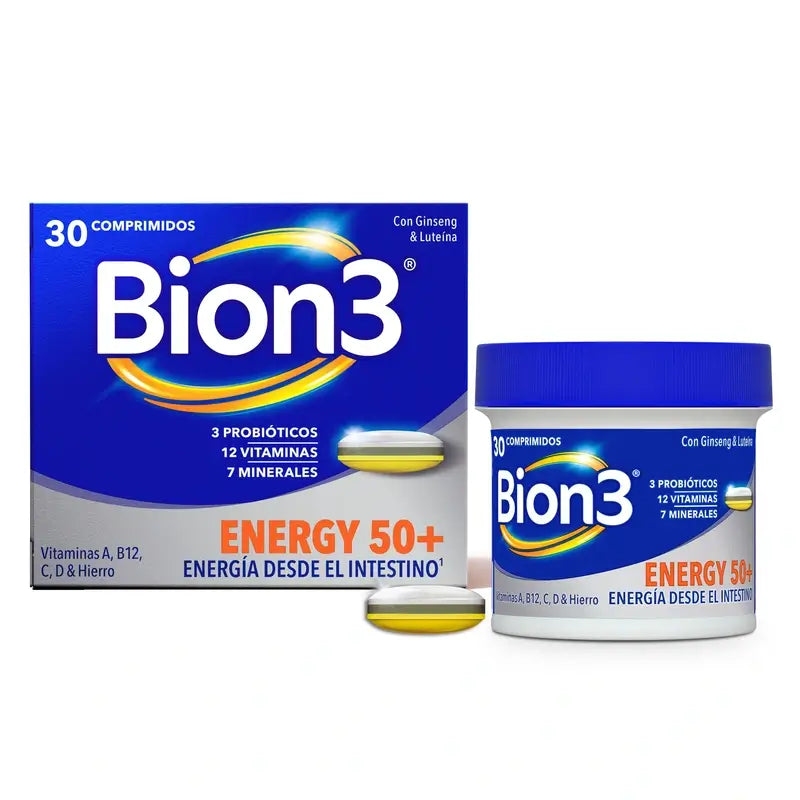 Bion3 Energy 50+ Multivitaminas, 30 comprimidos