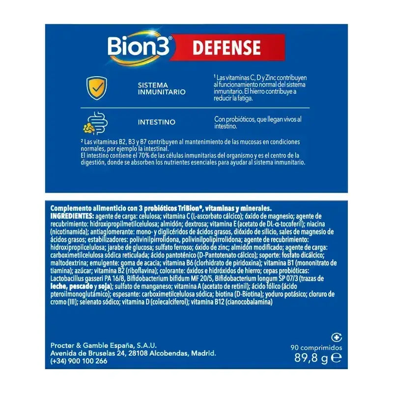 Bion3 Defense Multivitamin, 2X90 Comprimidos