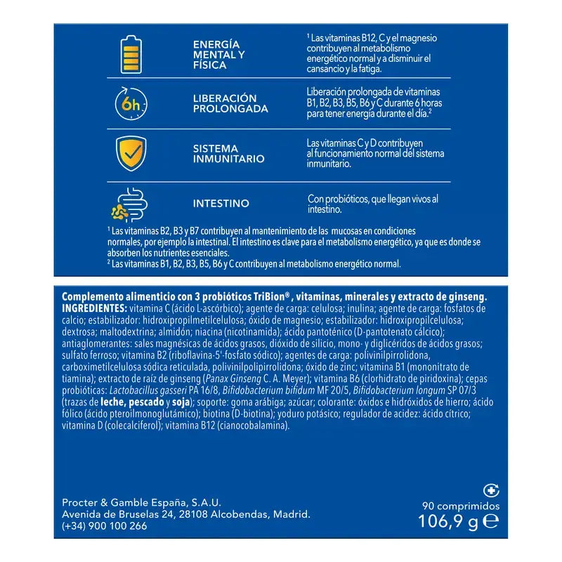 Bion3 Energy Multivitamins, 2 x 30 comprimidos