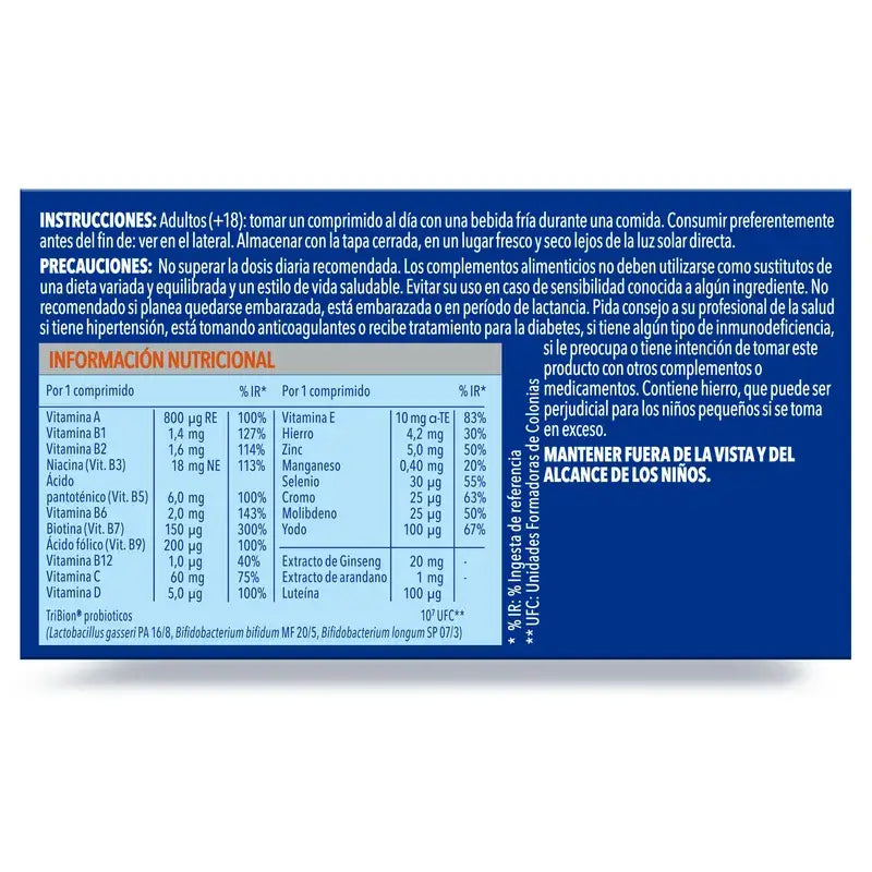 Bion3 Energy 50+ Multivitaminas, Embalagem 2 x 30 Comprimidos