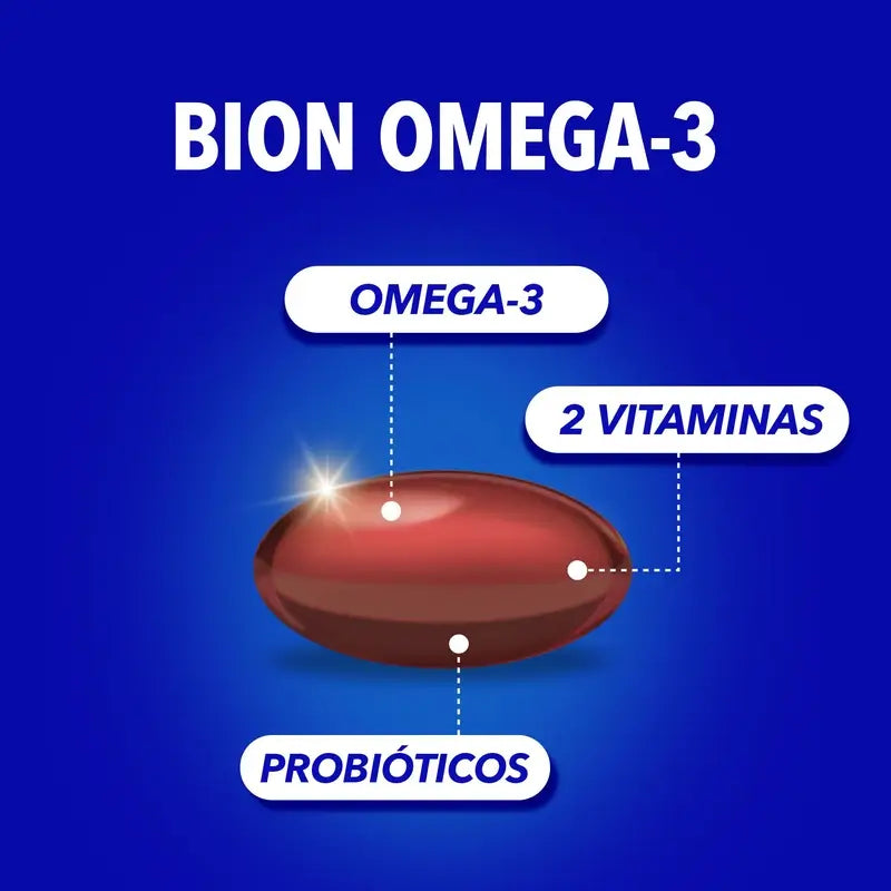 Bion3 Omega-3 com Probióticos, 30 cápsulas