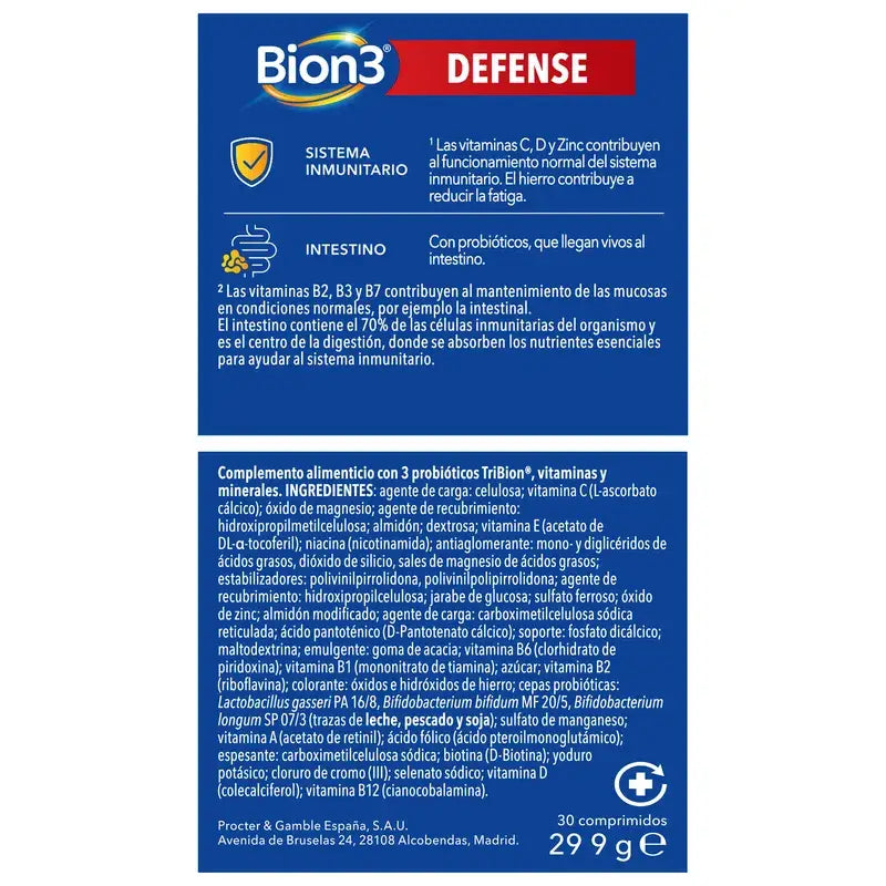 Bion3 Defense Multivitamin, 2x30 comprimidos