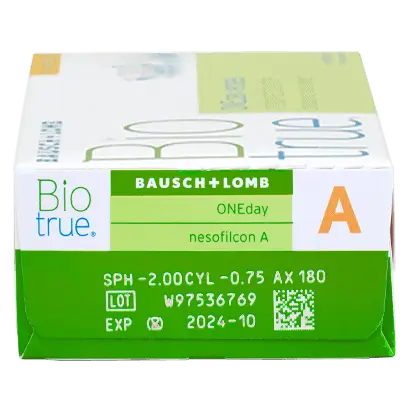 Biotrue One Day Daily Toric Lenses , 30 unidades - -7.00, -1.75, 160, 8.4, 14.50