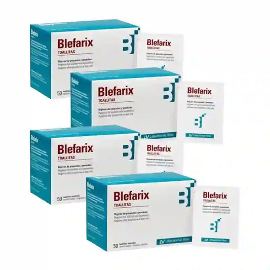 Blefarix Toalhetes 50 espirros, embalagem de 4