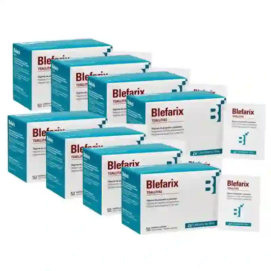 Blefarix Toalhetes 50 espirros, embalagem de 8