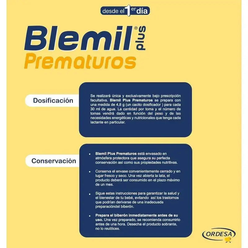 Blemil Plus Bebés Prematuros, Embalagem 2 x 400g