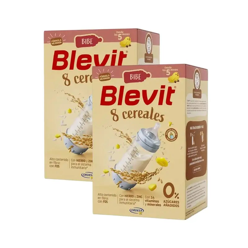 Blevit Alimentação Infantil Bibe 8 Cereais, 2X500 Grs