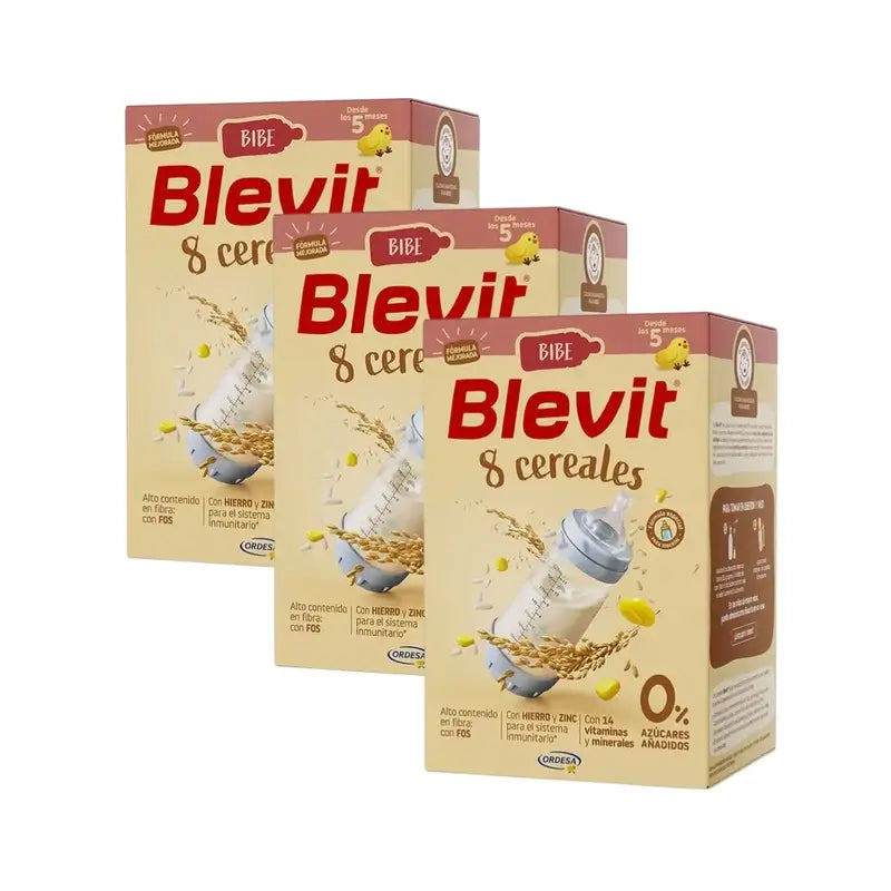 Blevit Bibe de Alimentação Infantil 8 Cereais, 3X500 Grs