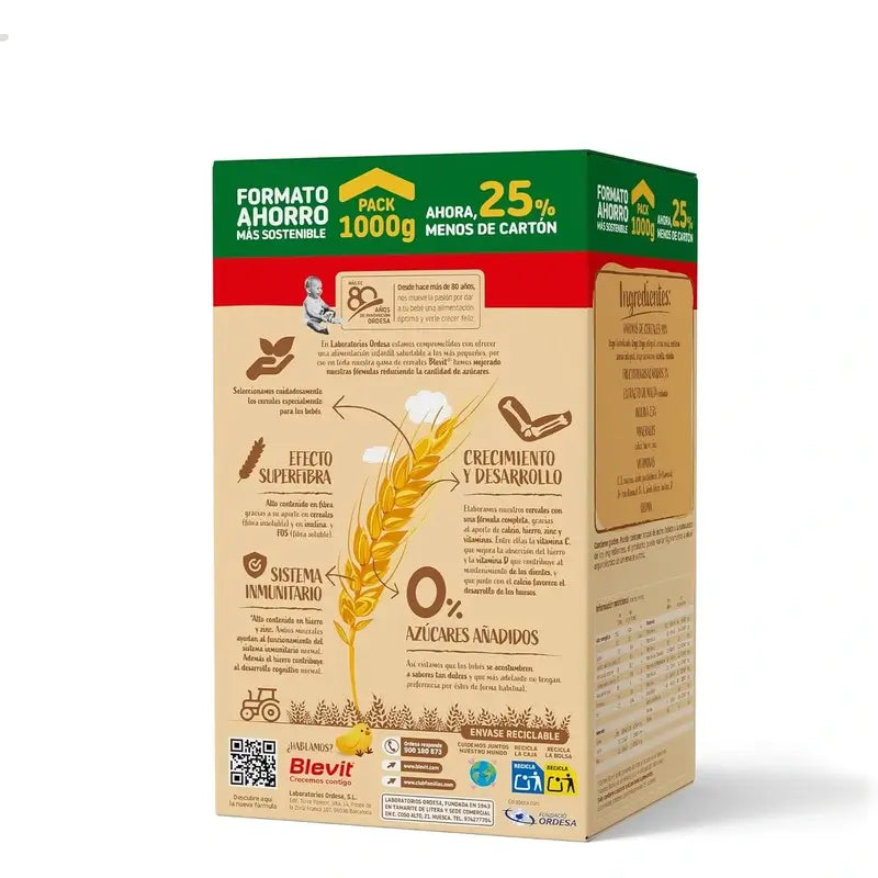 Blevit Alimentação Infantil Superfibra 8 Cereais Formato Poupança, 1000 g
