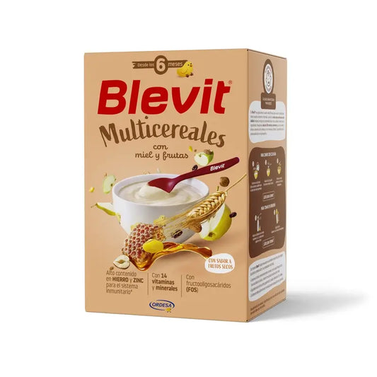 Blevit Multicereais com Mel e Fruta, 500gr