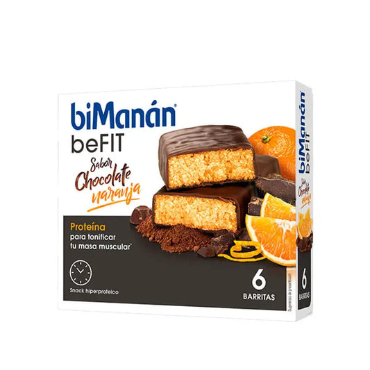 biManán Befit Chocolate e Orange Bars 6 unidades