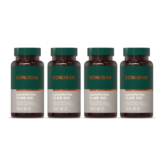 Bonusan Lactoferrina 300 Mg, Embalagem 4x60 Cápsulas
