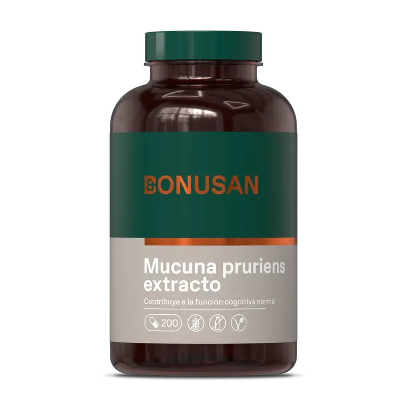 Bonusan Extrato de Mucuna Pruriens, 200 cápsulas