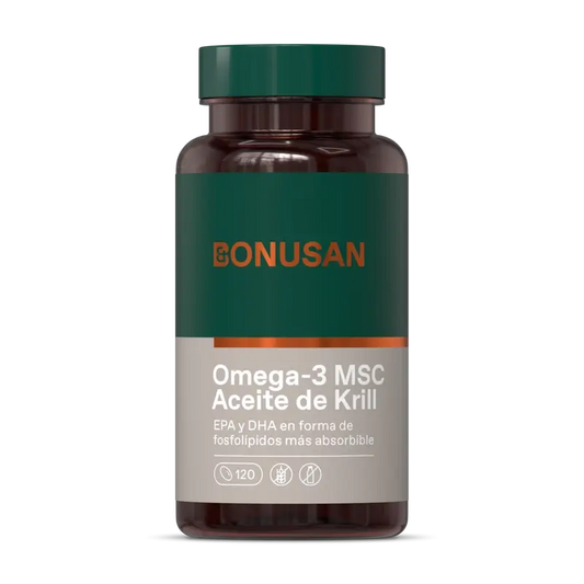 Bonusan Omega-3 Msc Óleo de Krill, 120 pérolas