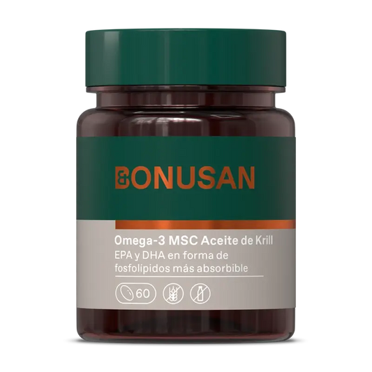 Bonusan Óleo de Krill Omega-3 , 60 pérolas
