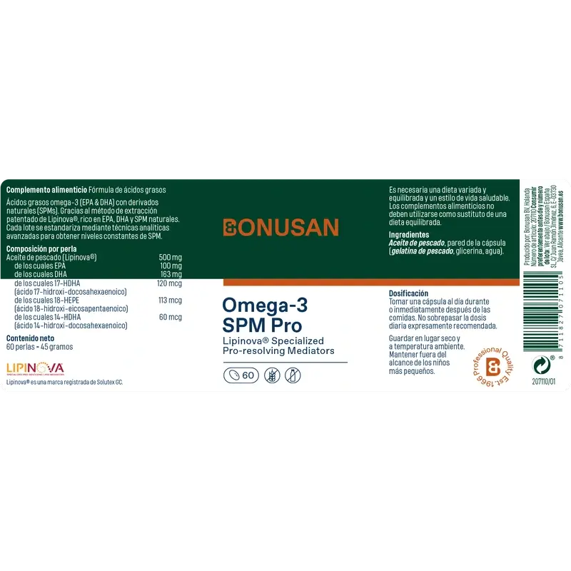 Bonusan Omega-3 Spm Pro, 60 pérolas