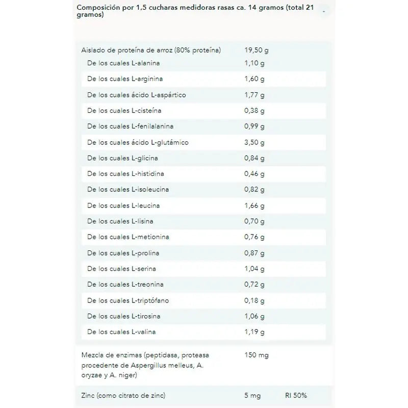 Bonusan Proteína de arroz em pó Complex Pro , 500 g