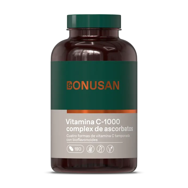 Bonusan Vitamin C-1000 Ascorbate Complex, 180 comprimidos