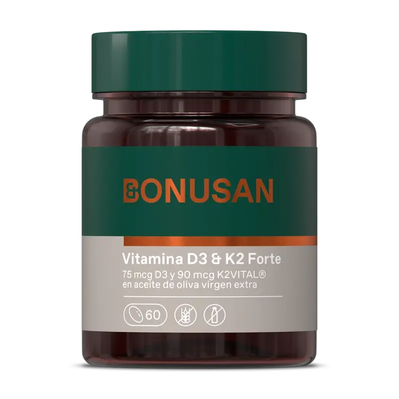Bonusan Vitamin D3 & K2 Forte, 60 pérolas