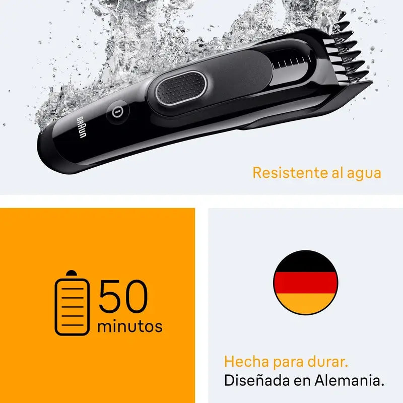 Máquina de cortar cabelo Braun Series 5 9 comprimentos +2 acessórios