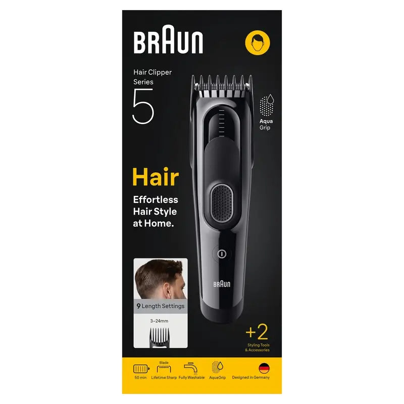 Máquina de cortar cabelo Braun Series 5 9 comprimentos +2 acessórios