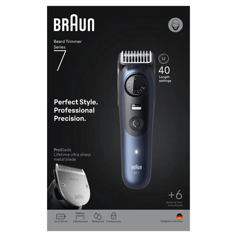 Aparador de barba Braun Series 7 40 comprimentos Bt7520