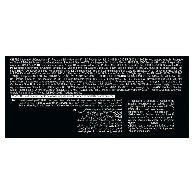 Máquina de cortar cabelo Braun Series 7 17 comprimentos + 5 acessórios