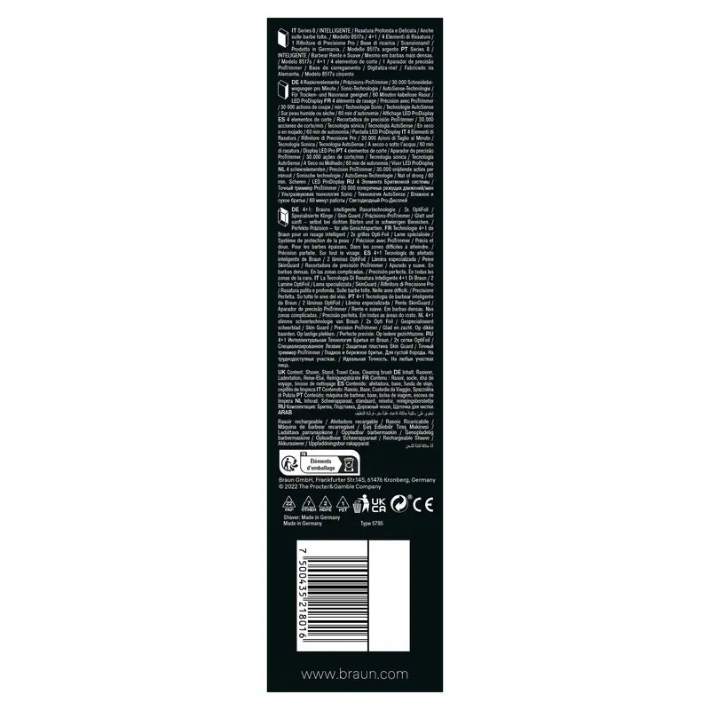 Máquina de barbear eléctrica Braun Series 8 8413S