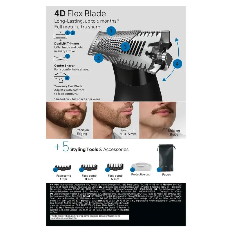 Aparador de barba Braun X Series Xt3100