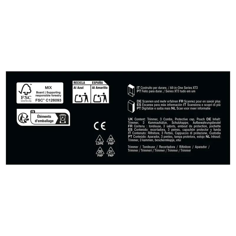 Aparador de barba Braun X Series Xt3100