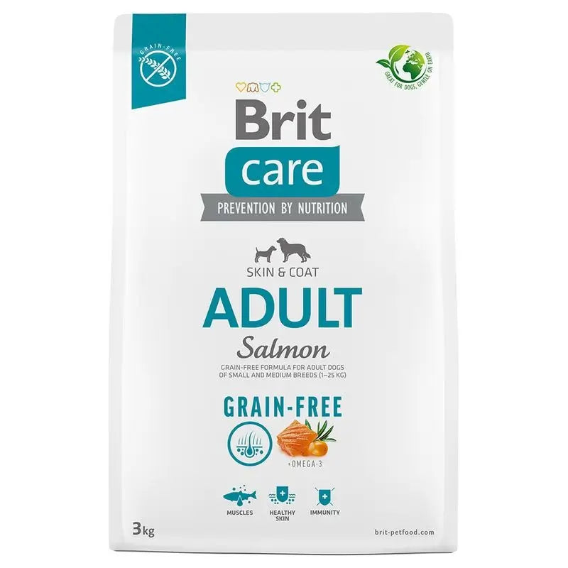 Brit Care Dog Adult Grain Free Salmon 3Kg para Cães