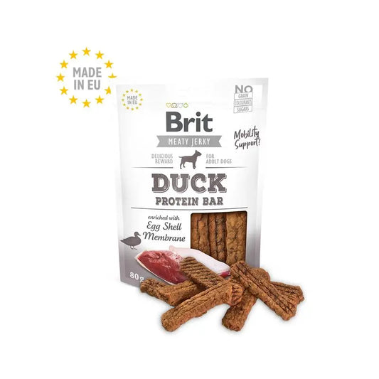 Brit Jerky Snack Protein Bar Duck 80Gr para Cães