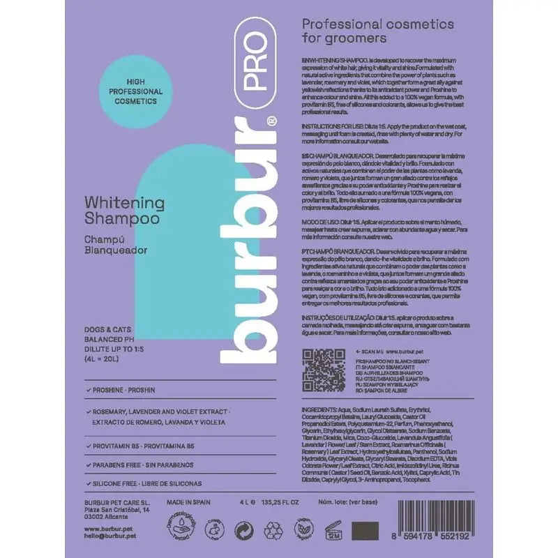 Burbur Pro Champô Branqueador 1000Ml