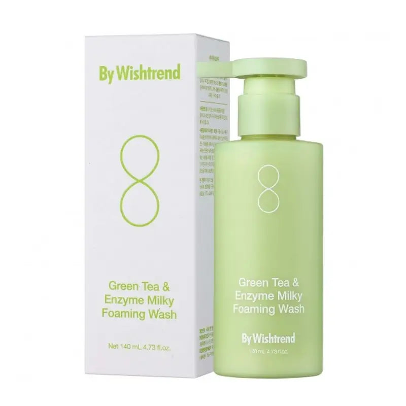 Por Wishtrend Chá Verde e Enzimas Lavagem com Espuma Láctea , 140 ml