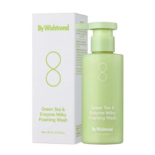 Por Wishtrend Chá Verde e Enzimas Lavagem com Espuma Láctea , 140 ml