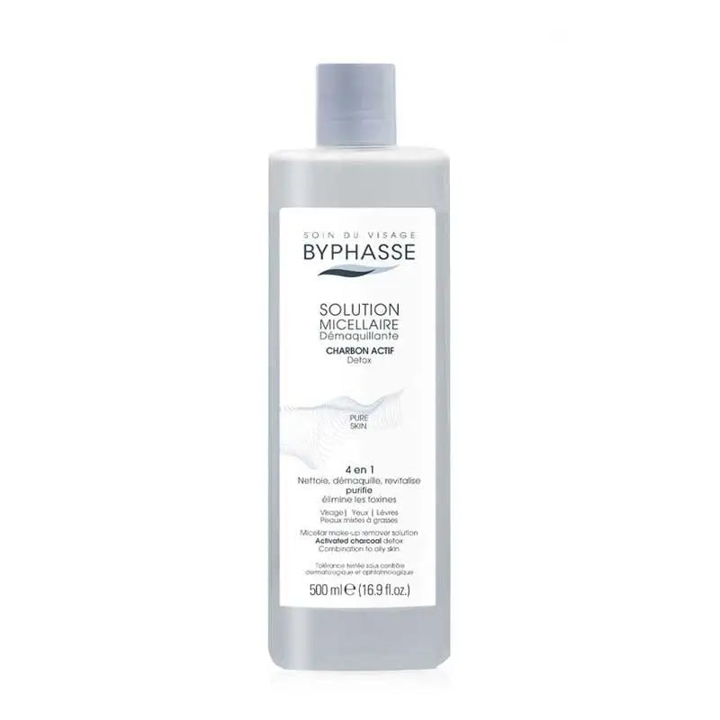 Byphasse Solução Desmaquilhante Micelar com Carvão Vegetal Ativo, 500 ml