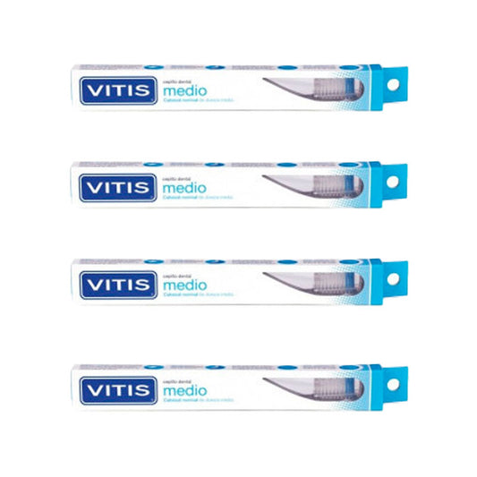 VITIS Medium Daily Use Toothbrush Pack 4 unidades