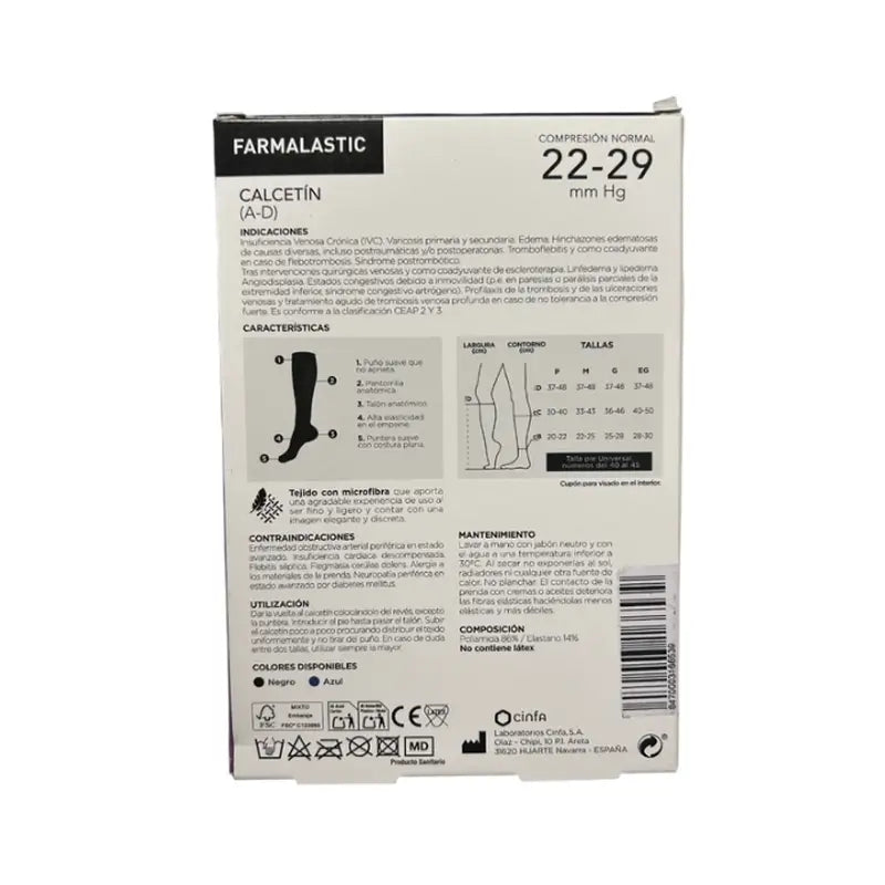 Farmalastic Black Socks, Tamanho grande