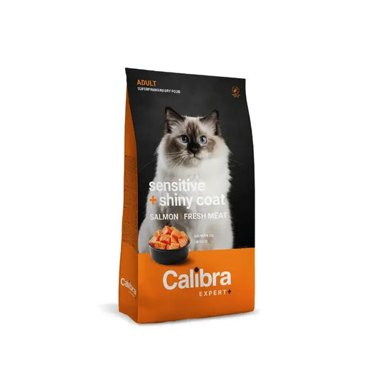 Calibra Cat Expert+ Adult Sensitive & Shiny Coat Ração 1.5Kg