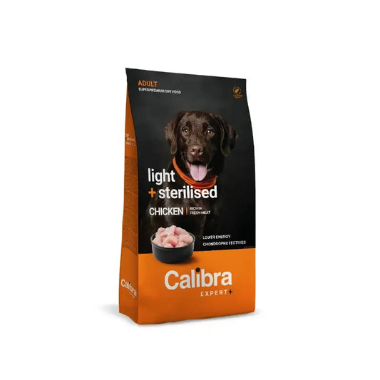 Calibra Dog Expert+ Adult Light & Steril. Ração Frango 750G
